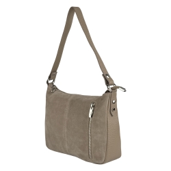 Сумка женская кожаная с замшевой вставкой Vito Torelli 1068 6019/1075 бежевая