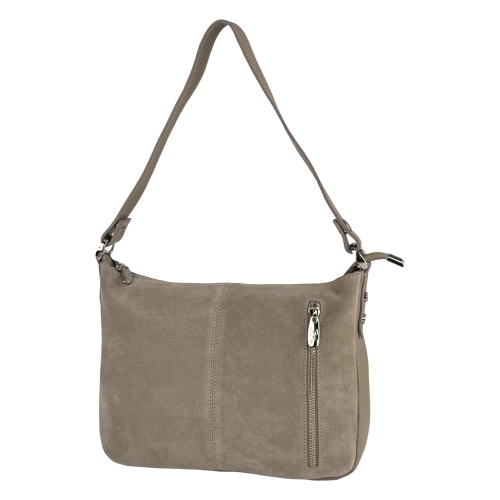 Сумка женская кожаная с замшевой вставкой Vito Torelli 1068 6019/1075 бежевая