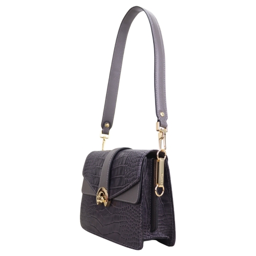 Сумка жіноча шкіряна Karya 2584-528 темно-сіра