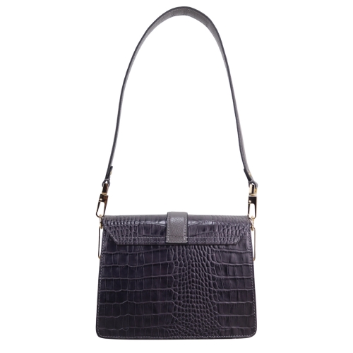 Сумка жіноча шкіряна Karya 2584-528 темно-сіра