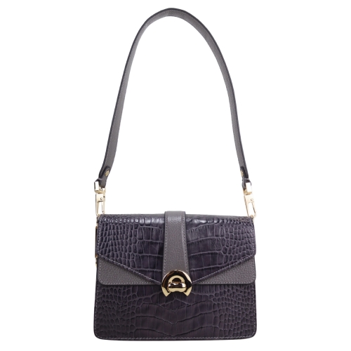 Сумка жіноча шкіряна Karya 2584-528 темно-сіра