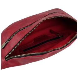 Сумка крос боді жіноча шкіряна Vittorio Safino VS 055 червона Крейзі