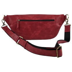 Сумка крос боді жіноча шкіряна Vittorio Safino VS 055 червона Крейзі