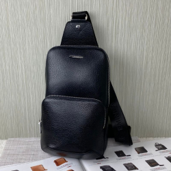 Сумка мужская через плечо кожаная Eminsa 40101 черная