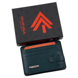 Гаманець картхолдер шкіряний Eminsa 1594 24-16 смарагдовий