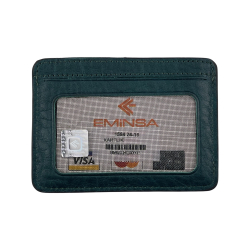 Гаманець картхолдер шкіряний Eminsa 1594 24-16 смарагдовий