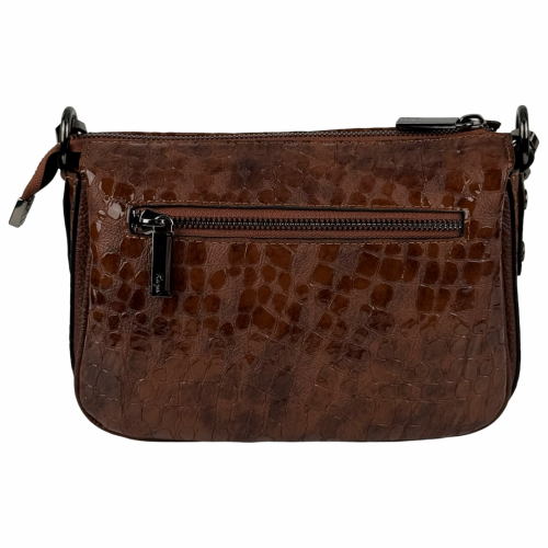 Сумка жіноча шкіряна лакована Karya 5069-594 коричнева