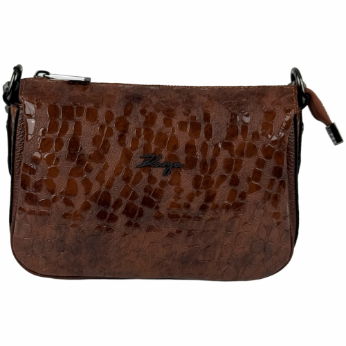 Сумка жіноча шкіряна лакована Karya 5069-594 коричнева