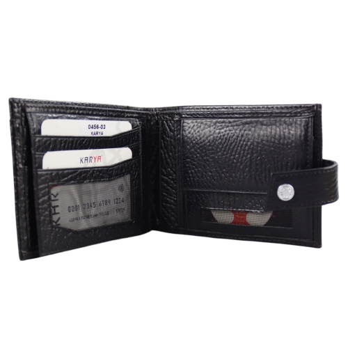 Гаманець чоловічий шкіряний Karya 0456-03 чорний