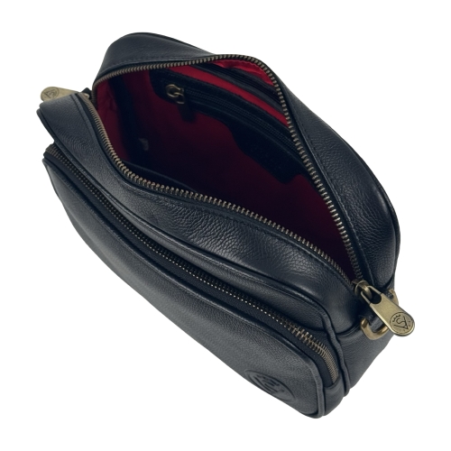 Сумка жіноча шкіряна Vittorio Safino VS 246 чорна Корсика