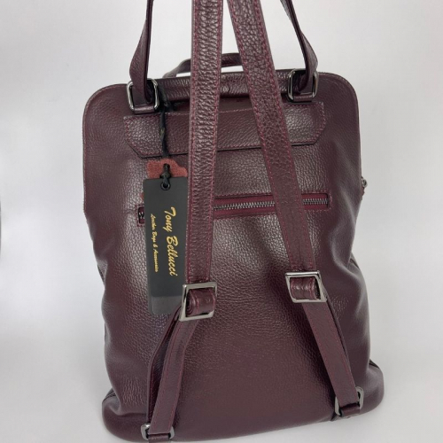 Рюкзак жіночий шкіряний Tony Bellucci 0341 бордовий