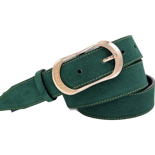 Ремень женский замшевый Кремень 05.35.10.01 115 см зеленый