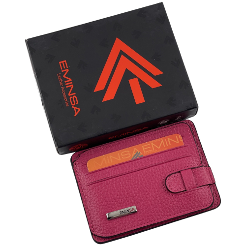 Гаманець картхолдер шкіряний Eminsa 1594 37-18 фуксія