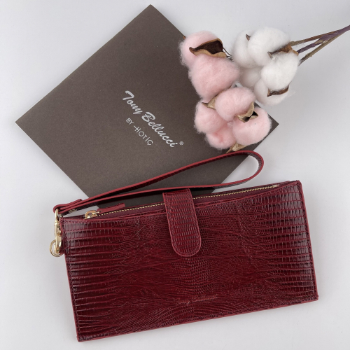 Гаманець-портмоне жіночий шкіряний Tony Bellucci T810-957 бордовий