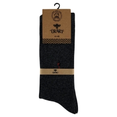 Шкарпетки чоловічі Urart Cotton 7451 високі темно-сірі Size 41-45