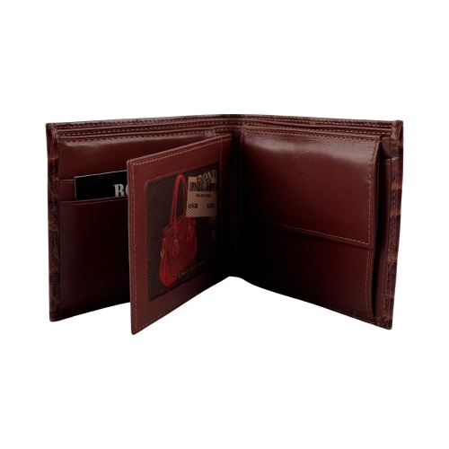 Кошелек мужской под крокодиловую кожу Bond 519-36 коричневый