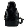 Сумка чоловіча шкіряна через плече Vittorio Safino VS 095 чорна Кентуккі