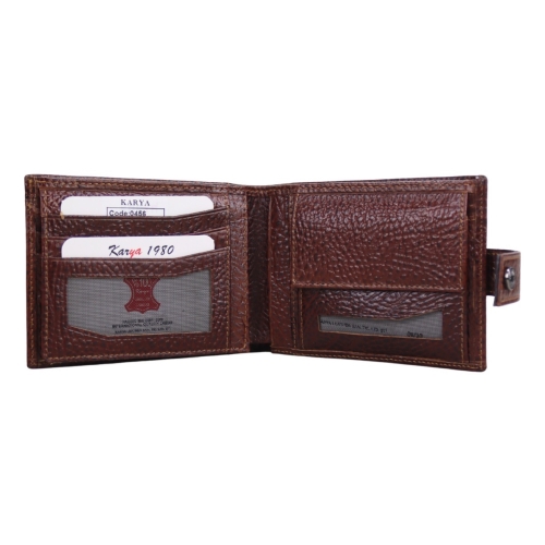 Гаманець чоловічий шкіряний Karya 0456-07 коричневий