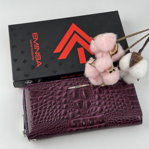 Кошелек женский кожаный Eminsa 2159 15-12 фиолетовый
