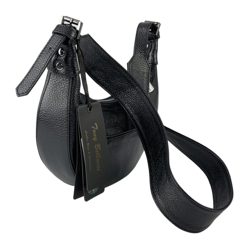 Сумка-напівмісяць жіноча шкіряна Tony Bellucci 0400-281 чорна