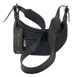 Сумка-напівмісяць жіноча шкіряна Tony Bellucci 0400-281 чорна