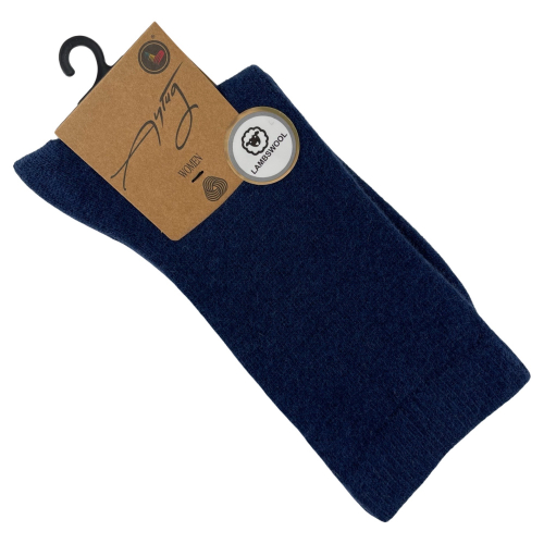 Шкарпетки жіночі Aytug 45000 Lambswool високі темно-сині Size 36-39