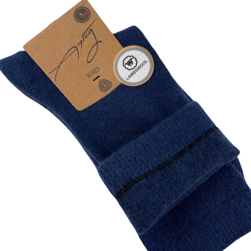 Шкарпетки жіночі Aytug 45000 Lambswool високі темно-сині Size 36-39