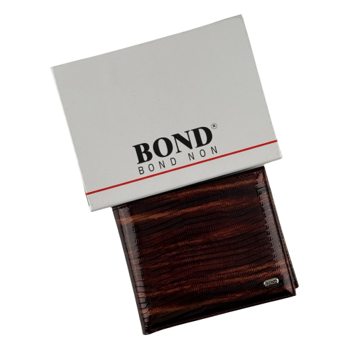 Кошелек мужской под крокодиловую кожу Bond 519-537 коричневый