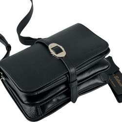 Сумка жіноча шкіряна Tony Bellucci 0765-281 чорна (срібляста фурнітура)