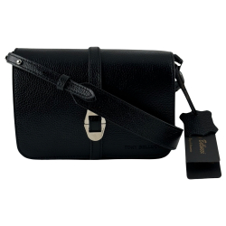 Сумка жіноча шкіряна Tony Bellucci 0765-281 чорна (срібляста фурнітура)