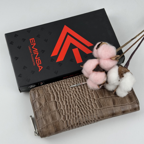 Кошелек женский кожаный Eminsa 2159 4-17 светло-коричневый