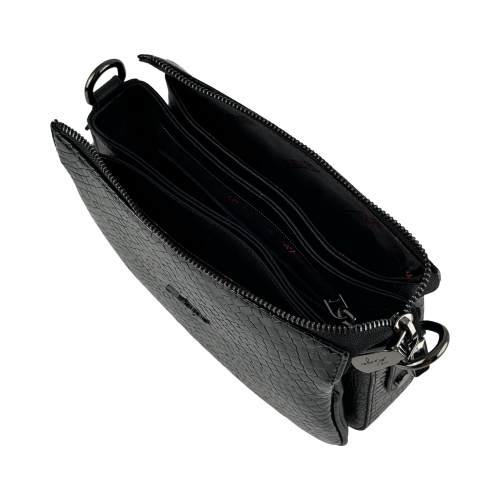 Сумка женская кожаная лакированная Karya 5069 черная