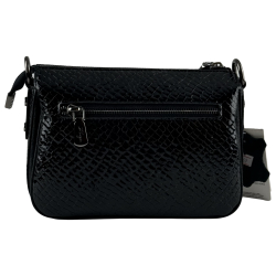 Сумка женская кожаная лакированная Karya 5069 черная