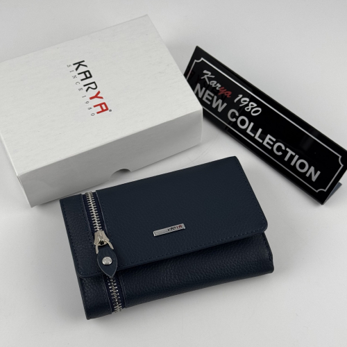 Кошелек женский кожаный Karya 2004-44 темно-синий