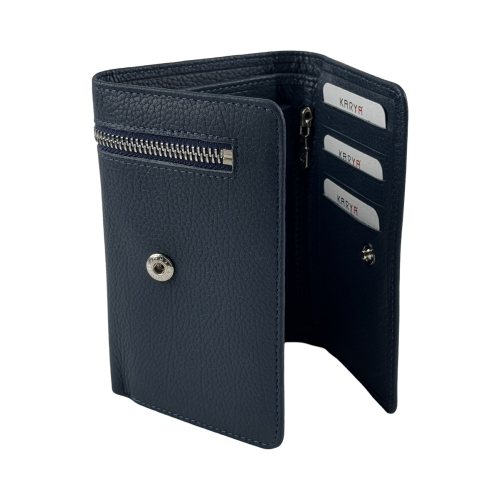 Кошелек женский кожаный Karya 2004-44 темно-синий