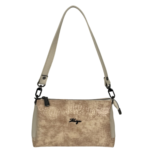 Сумка женская кожаная лакированная Karya 5070-571 экрю