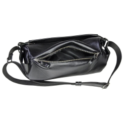 Сумка-слінг чоловіча шкіряна Grande Pelle 742610 чорна