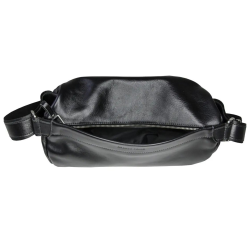 Сумка-слинг мужская кожаная Grande Pelle 742610 черная