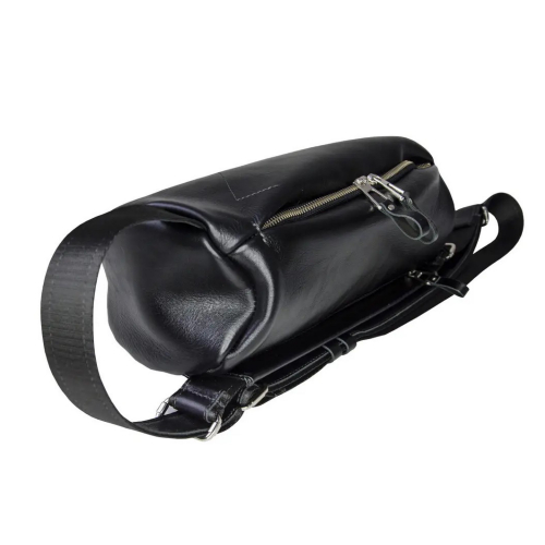 Сумка-слинг мужская кожаная Grande Pelle 742610 черная