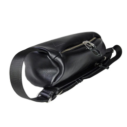 Сумка-слінг чоловіча шкіряна Grande Pelle 742610 чорна