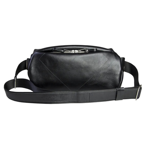 Сумка-слинг мужская кожаная Grande Pelle 742610 черная