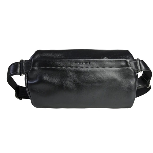 Сумка-слинг мужская кожаная Grande Pelle 742610 черная