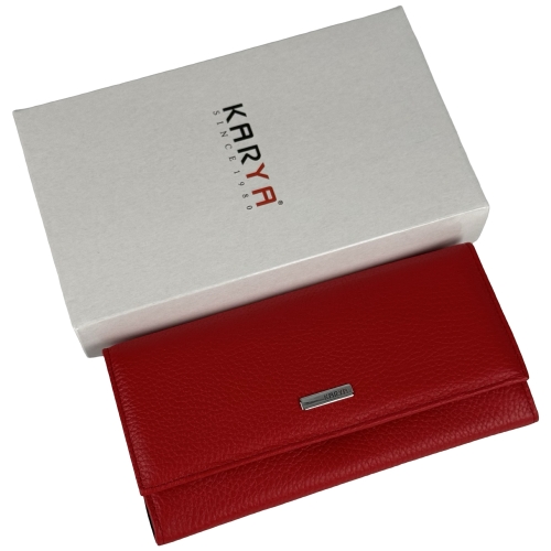 Гаманець жіночий шкіряний Karya 1101-46-45 червоний (всередині чорний)