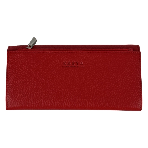 Гаманець жіночий шкіряний Karya 1101-46-45 червоний (всередині чорний)