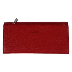 Гаманець жіночий шкіряний Karya 1101-46-45 червоний (всередині чорний)