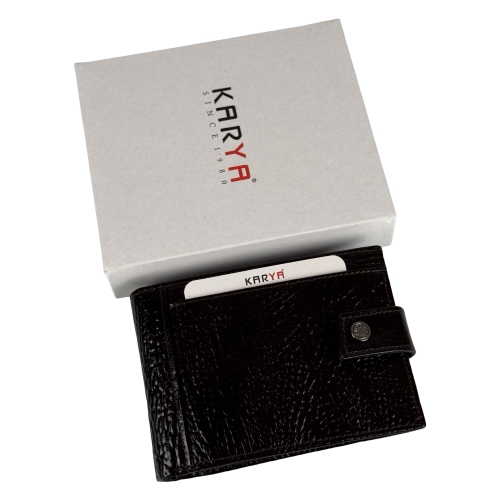 Гаманець чоловічий шкіряний Karya 0456-04 темно-коричневий