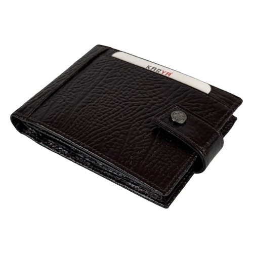 Гаманець чоловічий шкіряний Karya 0456-04 темно-коричневий