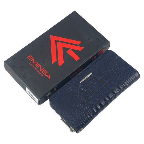 Кошелек женский кожаный Eminsa 2159 15-19 темно-синий