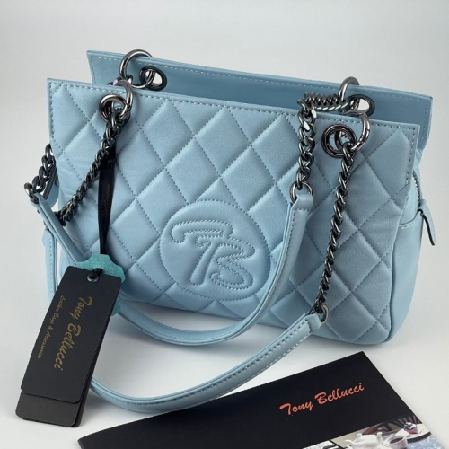 Сумка жіноча шкіряна Tony Bellucci 0462-2015 голуба