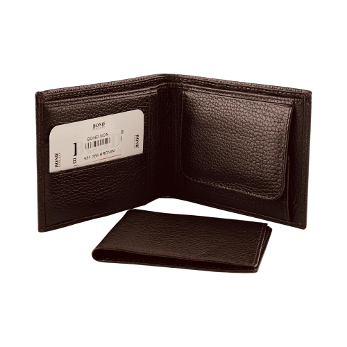 Кошелек мужской кожаный Bond Non 531-286 темно-коричневый